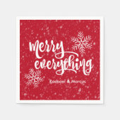 Frohe alles Feiertagsschneefall Serviette (Vorderseite)