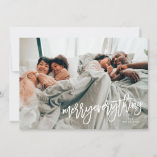 Frohe Alles Foto Karte in weißer Schrift