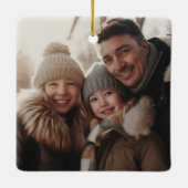 Frohe Alles Groovy Holiday Foto Keramikornament (Rückseite)