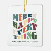 Frohe Alles Groovy Holiday Foto Keramikornament (Links)