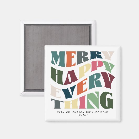 Frohe Alles Groovy Weihnachten Magnet (Vorderseite/Rückseite)