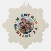 Frohe Alles Groovy Weihnachten Ornament Karte (Vorderseite)