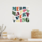 Frohe Alles Groovy Weihnachten Poster (Küche)