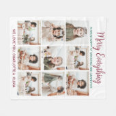 Frohe alles Großeltern 9 Foto Weihnachten Fleecedecke (Vorderseite (Horizontal))