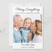 Frohe alles Großeltern Niedlich Foto Weihnachten (Vorderseite)