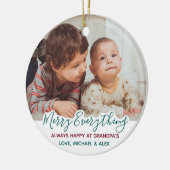 Frohe alles Großeltern Weihnachts-Foto Keramik Ornament (Links)