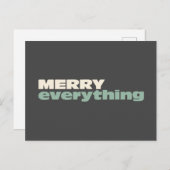 Frohe alles Minimalistische Mod Weihnachtsfeiertag Postkarte (Vorne/Hinten)