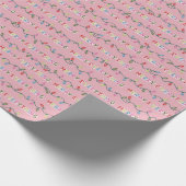 Frohe alles Mutes Weihnachtslicht pink Geschenkpapier (Ecke)