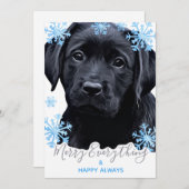 Frohe alles Schwarze Labrador Weihnachten (Vorne/Hinten)