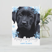 Frohe alles Schwarze Labrador Weihnachten (Stehend Vorderseite)