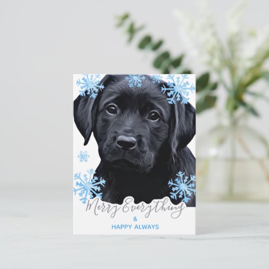 Frohe alles Schwarze Labrador Weihnachten (Stehend Vorderseite)