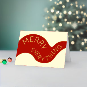 Frohe Alles Typografie Holiday Red Gold Foil