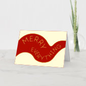 Frohe Alles Typografie Holiday Red Gold Foil (Vorderseite)