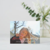 Frohe Alles Urlaub Foto Weihnachten Rot Weiß (Stehend Vorderseite)