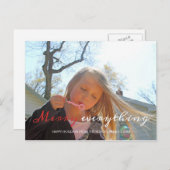 Frohe Alles Urlaub Foto Weihnachten Rot Weiß (Vorne/Hinten)