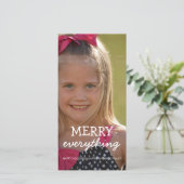 Frohe Alles Weihnachten Foto Feiertage Grüße (Stehend Vorderseite)