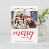 Frohe Alles Weihnachten Weihnachten Foto Gruß Karte (Stehend Vorderseite)