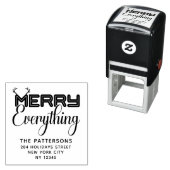 Frohe alles Weihnachtsfeiertage Rücksendeadresse Permastempel (Beispiel)