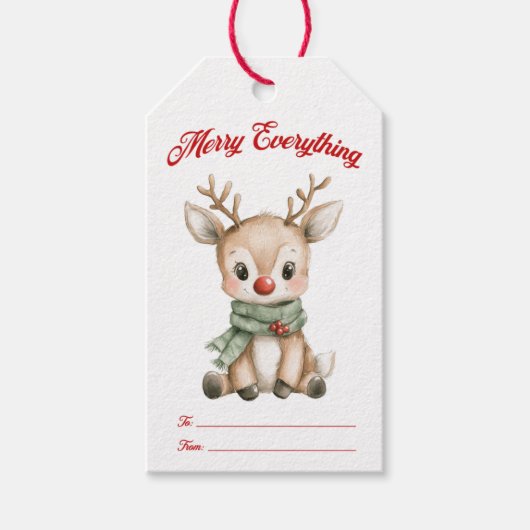 Frohe alles Weihnachtsgeschenk Tag Geschenkanhänger (Vorderseite)