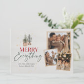 Frohe Alles Weihnachtskarte Feiertagskarte (Stehend Vorderseite)