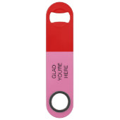 Frohe Ankunft in Rot und Pink Speed Flaschenöffner (Vorderseite)