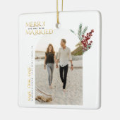 Frohe bald Verheiratet Weihnachten Save the Date C Keramikornament (Links)
