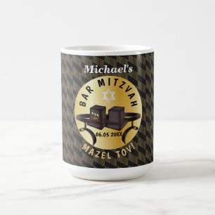 Frohe Bar Mitzvah 20XX Gold Personalisiert Kaffeetasse