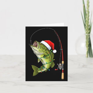 Frohe Bass-Weihnachtsköder Santa Hut Bass Karte