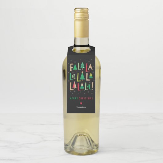 Frohe Bäume Weihnachten Flaschenanhänger (Auf Flasche)