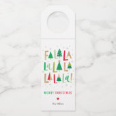 Frohe Bäume Weihnachten Flaschenanhänger (Vorderseite)