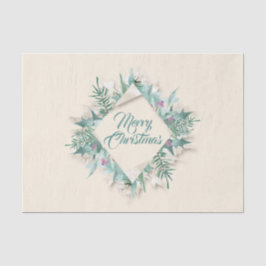 Frohe Belly Weihnachtsfeiertage Wreath Elfenbeincr Seidenpapier