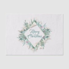 Frohe Belly Weihnachtsfeiertage Wreath Pink Mint Seidenpapier