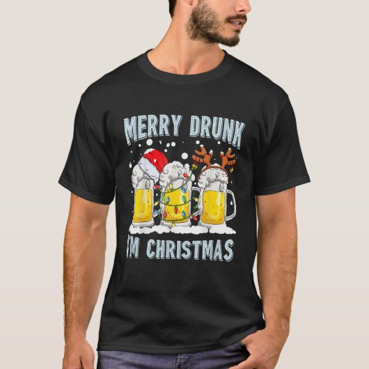 Frohe Betrunkene ich bin Weihnachten frohe Weihnac T-Shirt (Vorderseite)