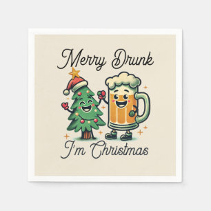 Frohe Betrunkene Weihnachten Serviette