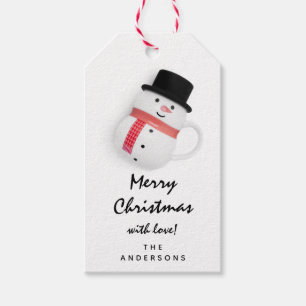 Frohe bis Feiertag Geschenk Happy New Year Snowman Geschenkanhänger