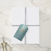 Frohe bis Feiertag Geschenk Tag Eis Blaue Goldene Geschenkanhänger (Mit Garn)