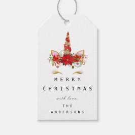 Frohe bis Feiertag Geschenk Tag Gold Einhorn Weihn Geschenkanhänger