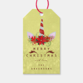 Frohe bis Feiertage Geschenkmarke Einhorn Rosa Ros Geschenkanhänger