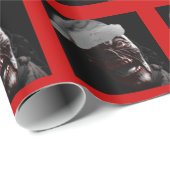 Frohe blutige Halloween-Zombie-Weihnachten Sankt Geschenkpapier (Rolleneckpunkt)