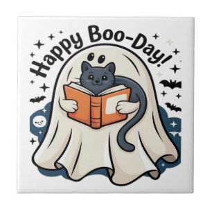 Frohe Boo-Day Geist-Katze PNG - Gruselig Süße Über Fliese