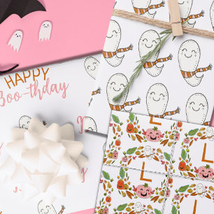 Frohe Boo-thday Geister Geschenkpapier Set