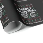 Frohe Boostmas Turbo Weihnachtspullover Autorennen Geschenkpapier (Rolleneckpunkt)
