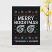 Frohe Boostmas Turbo Weihnachtspullover Autorennen Karte (Gelbe Blume)