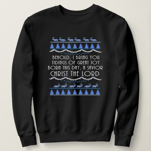 Frohe Botschaft zu Weihnachten Sweatshirt (Design vorne)