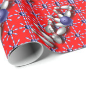 Frohe Bowling Weihnachten Geschenkpapier (Rolleneckpunkt)