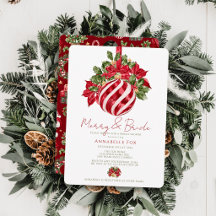 Frohe & Braut Roter Schmuck Weihnachten Brautparty
