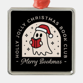 Frohe Buchmacher Liebhaber Weihnachten schwarz Ornament Aus Metall