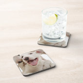 Frohe Bullterrier Untersetzer (Rechte Seite)