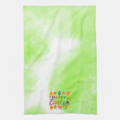 Frohe buntes Ostern Geschirrtuch (Vertikal)