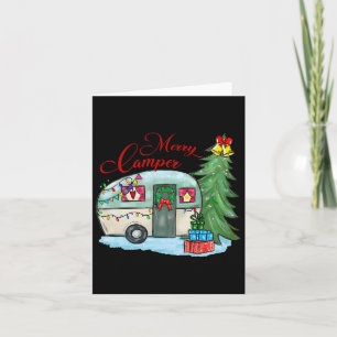 Frohe Camper Weihnachten Santa Camper Camping LKW  Karte